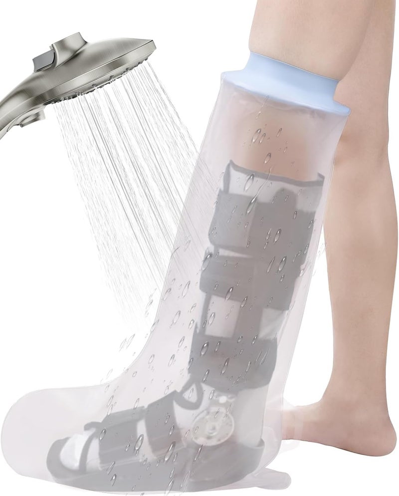 VALLEYWIND Waterproof Extra Wide Leg Cast Cover for Shower Adult Extra Large Cast Covers for Shower Leg Cast Protector Leg Cover for Showering After Surgery Cast Bag for Plus Size Surgical Boots Splints - Image 1
